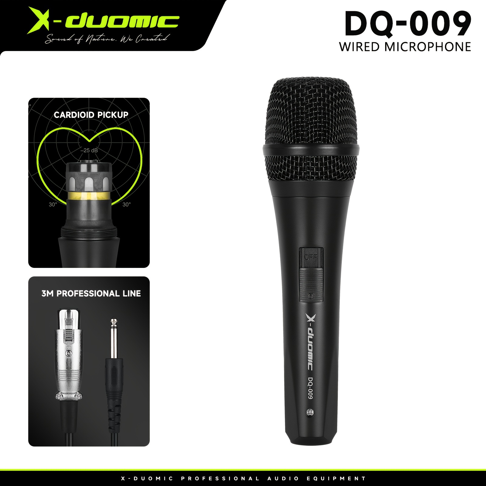 X-duomic Dq-009 Microphone Filaire Professionnel Chanteur Ktv