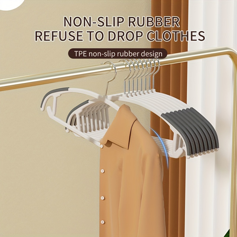 Plastic Clothes Hangers With Anti slip Rubber Non slip - Temu