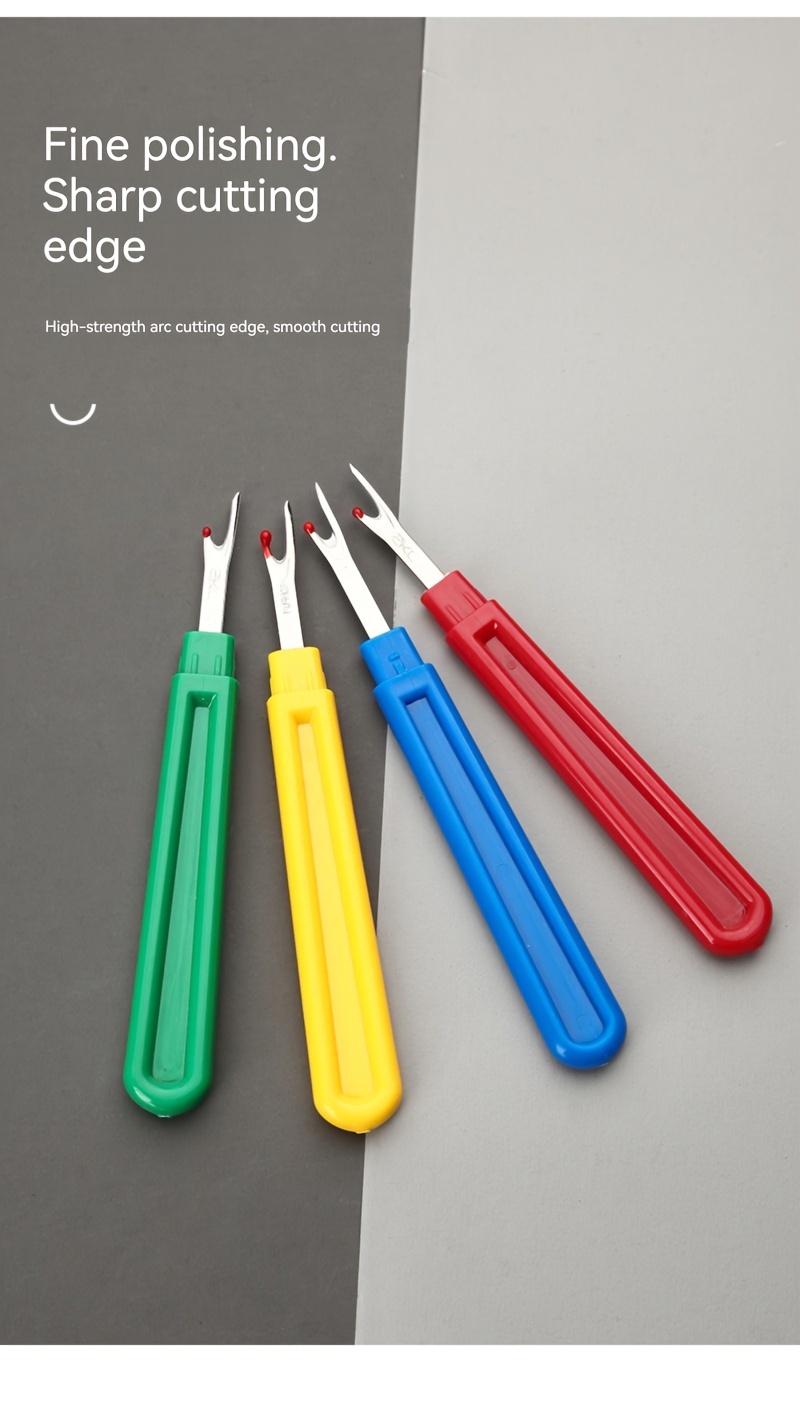 RADHEKRISHNA Colorful Plastic Handle Craft Thread Cutter Seam Ripper Stitch  Unpicker Sewing Tool for Home Supplies