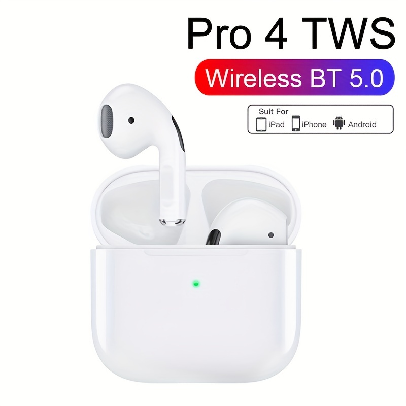 

2023 New Pro4 Tws Waterproof In-ear Hi-fi Stereo Wireless Earbuds Sports Life Headphones Gaming Headset For Iphone Android Ios, Earphones As Gift For Women/kids/children/men/adults