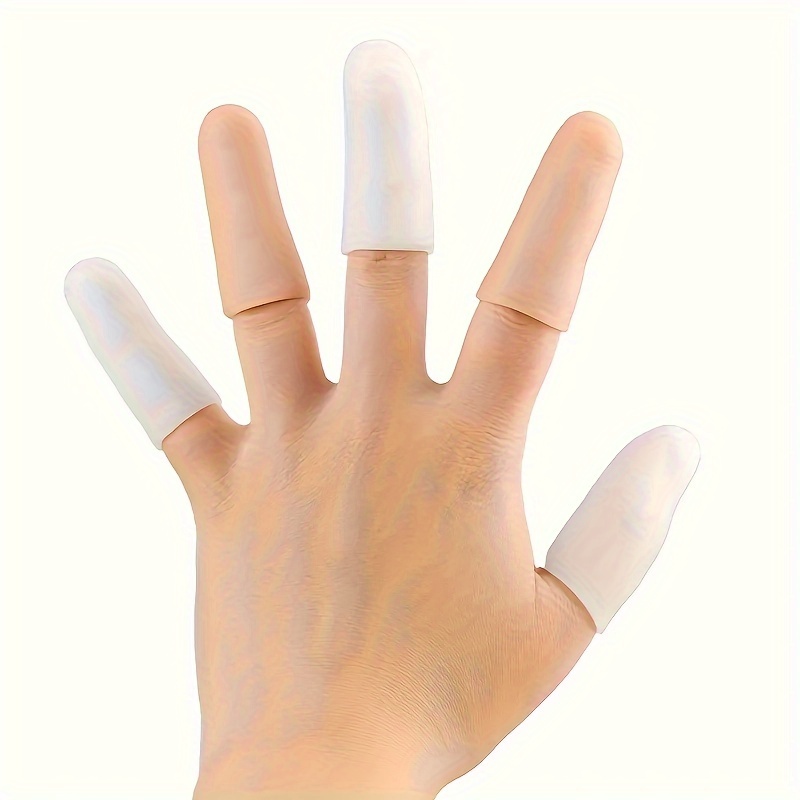 10 Pcs Silicone Gel Finger Protectors, Finger Cover Protection Finger Caps  Skin