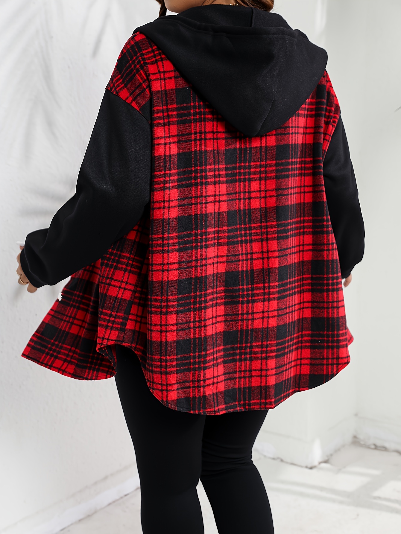 Plus size buffalo plaid on sale jacket