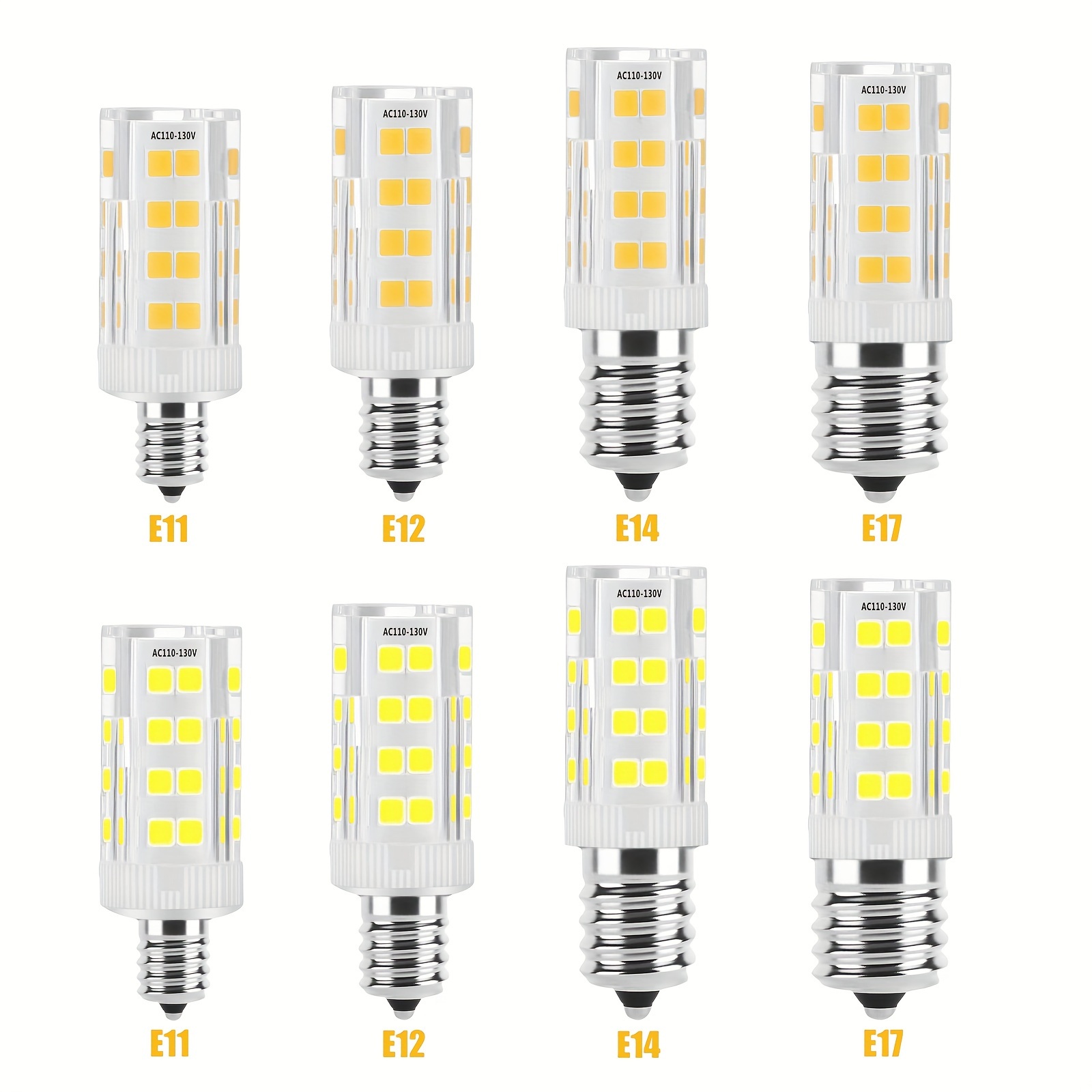 Bombilla LED E14 de 7 W, 120 V, equivalente a bombillas incandescentes de  75 W, base E14 regulable para bombillas de campana de cocina, bombilla