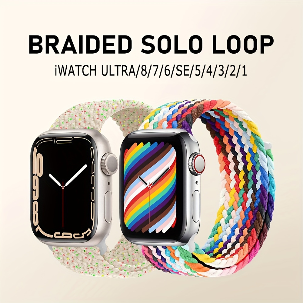 Braided Solo Loop For Apple watch Ultra band correa bracelet iWatch se