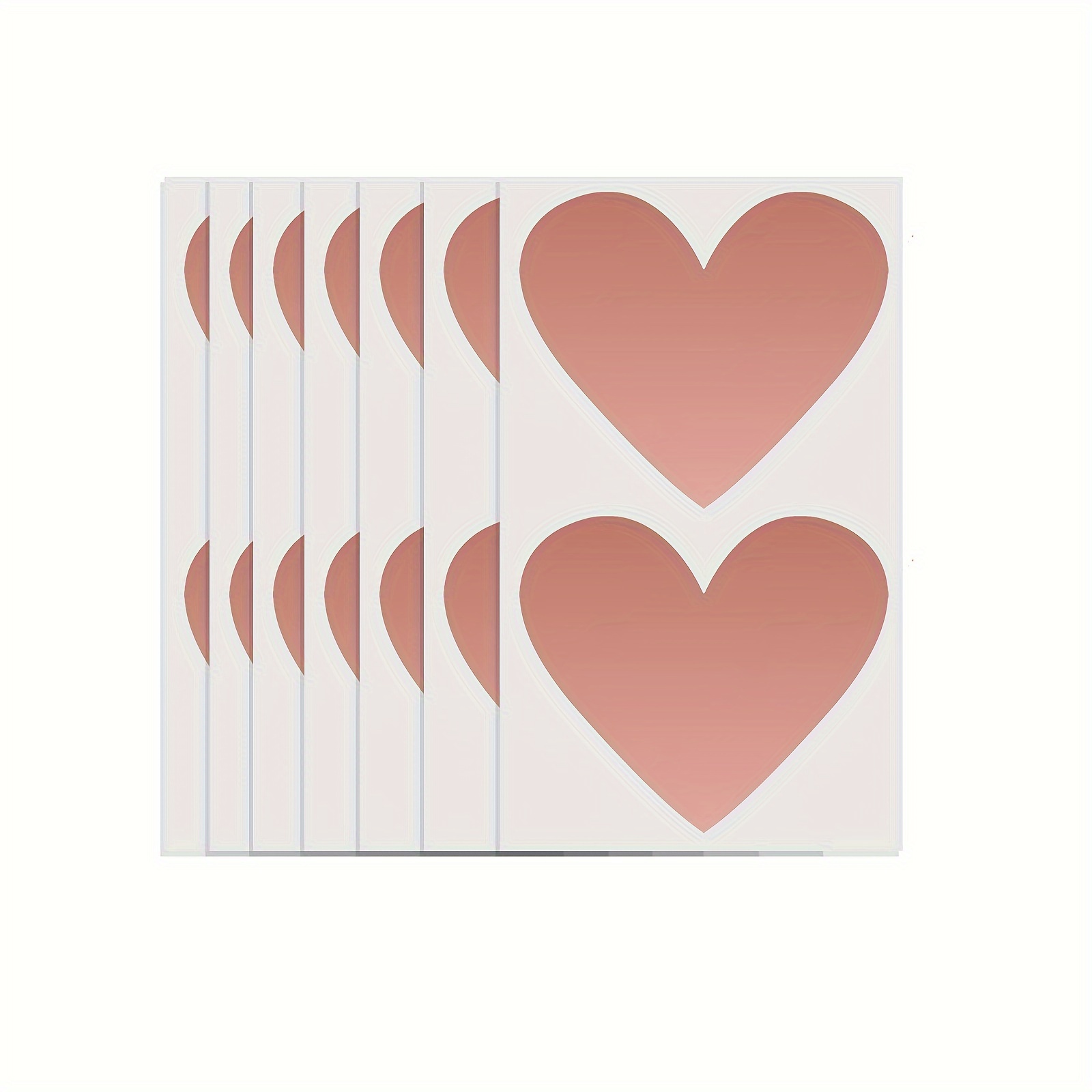 Orange Love Heart Stickers for Envelopes - 126 Seals Pack - Round Color  Heart Designs - Seals for Envelopes, Wedding, Valentine, Business