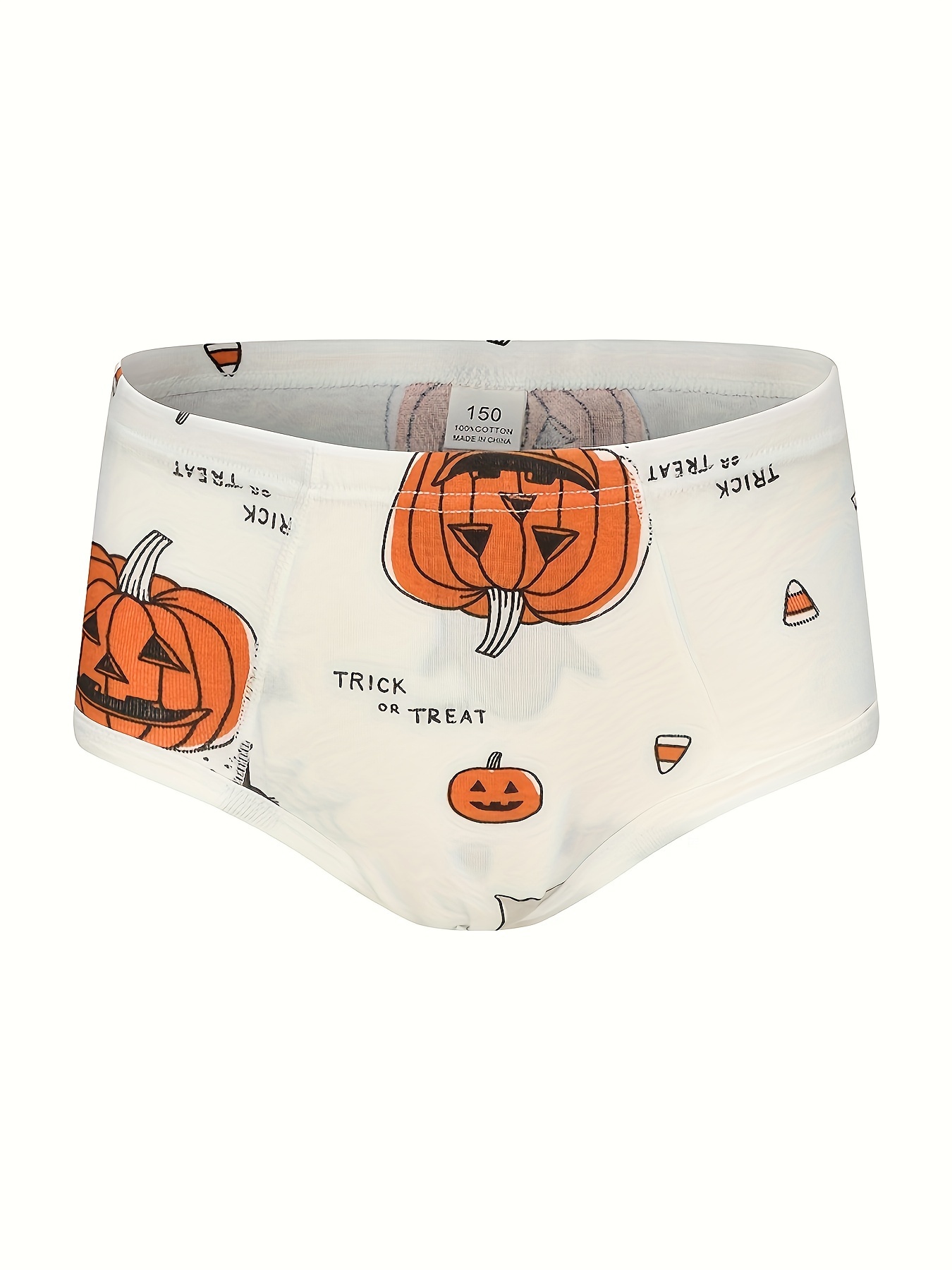 Jack-o'lantern Men's Briefs Underwear, Halloween Pumpkin Undies