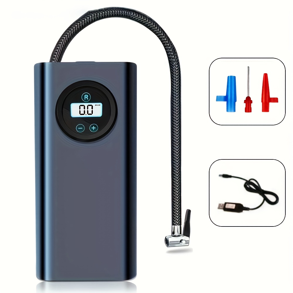 Elektrische Pumpe, 2-in-1, tragbar, kabellos, wiederaufladbar über USB,  Inflator und Deflator, Mini-Luftpumpe mit