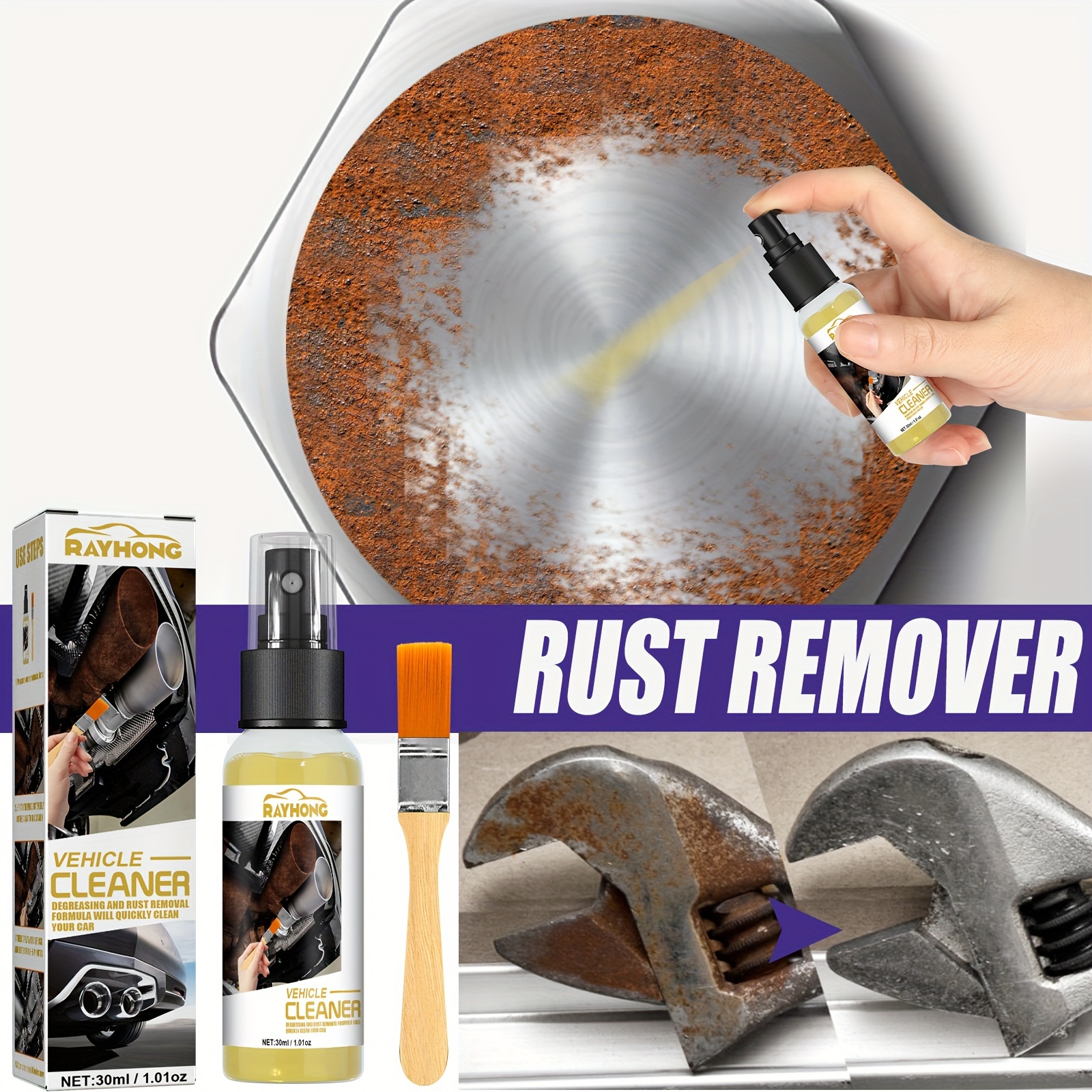 Rust Remover Wheel Hub Black And Yellow Cleaner Paint Rust Remover Car  Motorcycle Faucet Bathroom Door Wheel Hub Strong Rust Remover, Check Out  Today's Deals Now