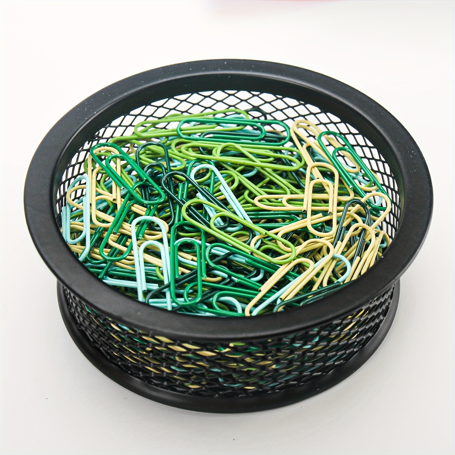80 Colorful Iridescent Paper Clips for Desk Sparkle