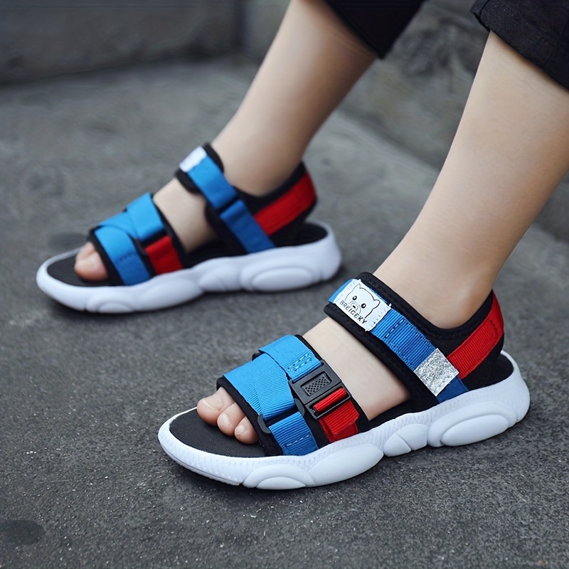 Boys Striped Sandals Children's Casual Anti skid Open Toe - Temu