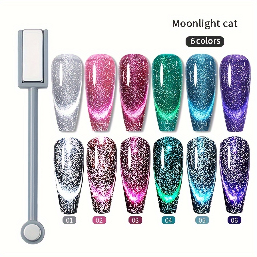 Reflective Glitter Gel Polish Diy Soak Off Uv Gel Nail - Temu