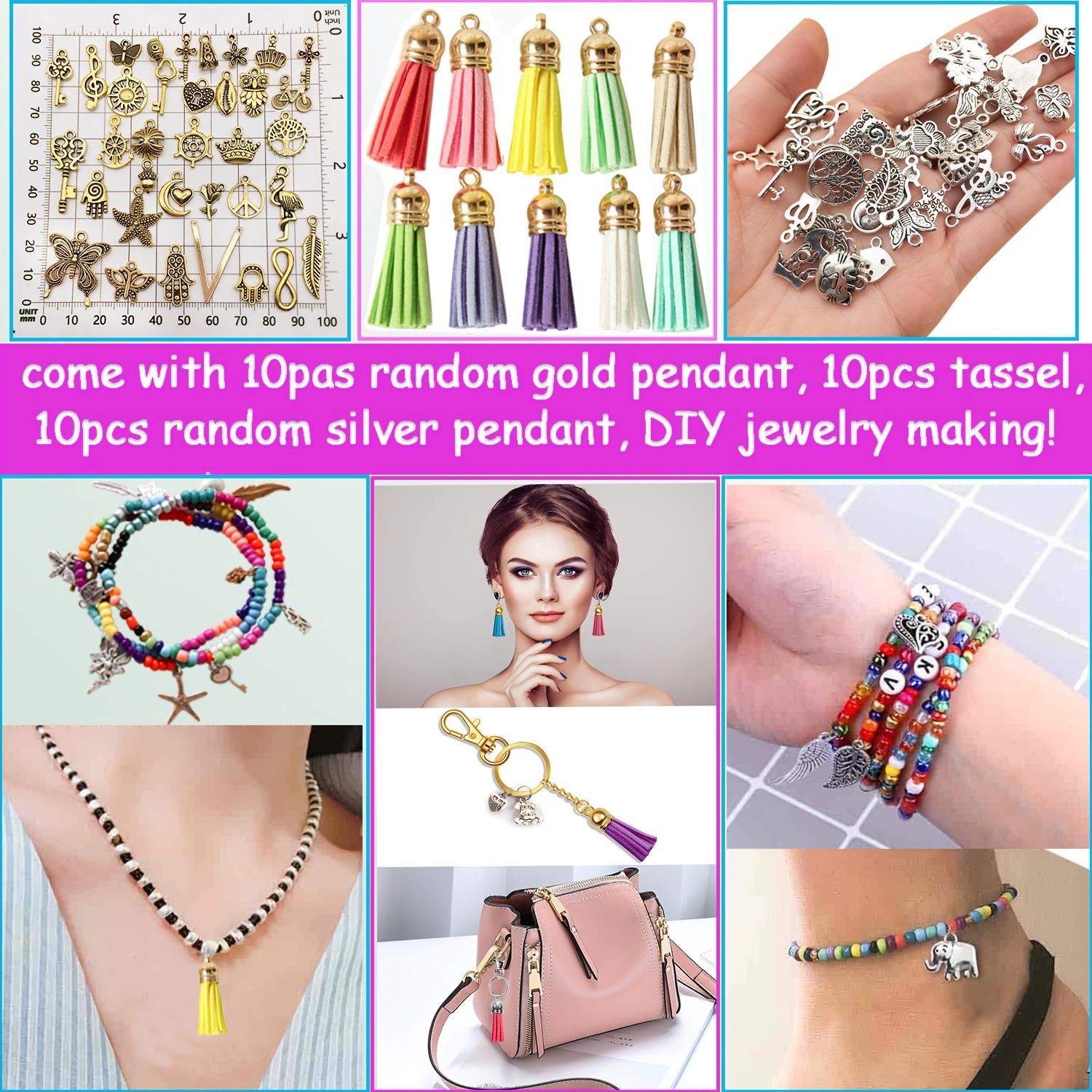 SG] DitaDot DIY Alphabet Beads for Bracelets Necklace Earrings