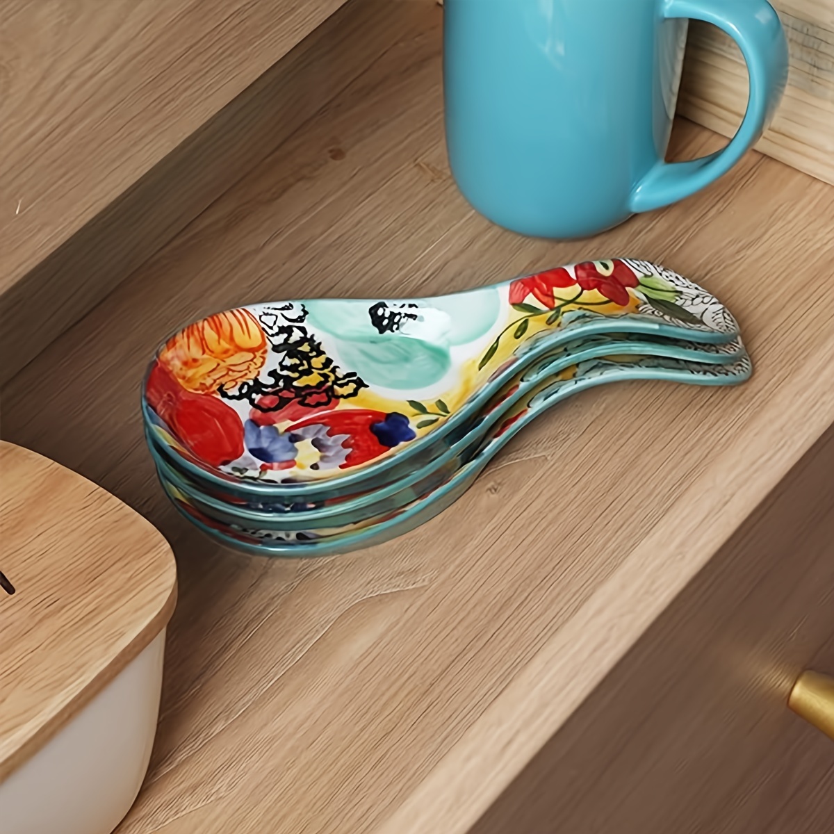 Spoon Rest For Kitchen Counter Spoon Holder Ceramic Ladle - Temu
