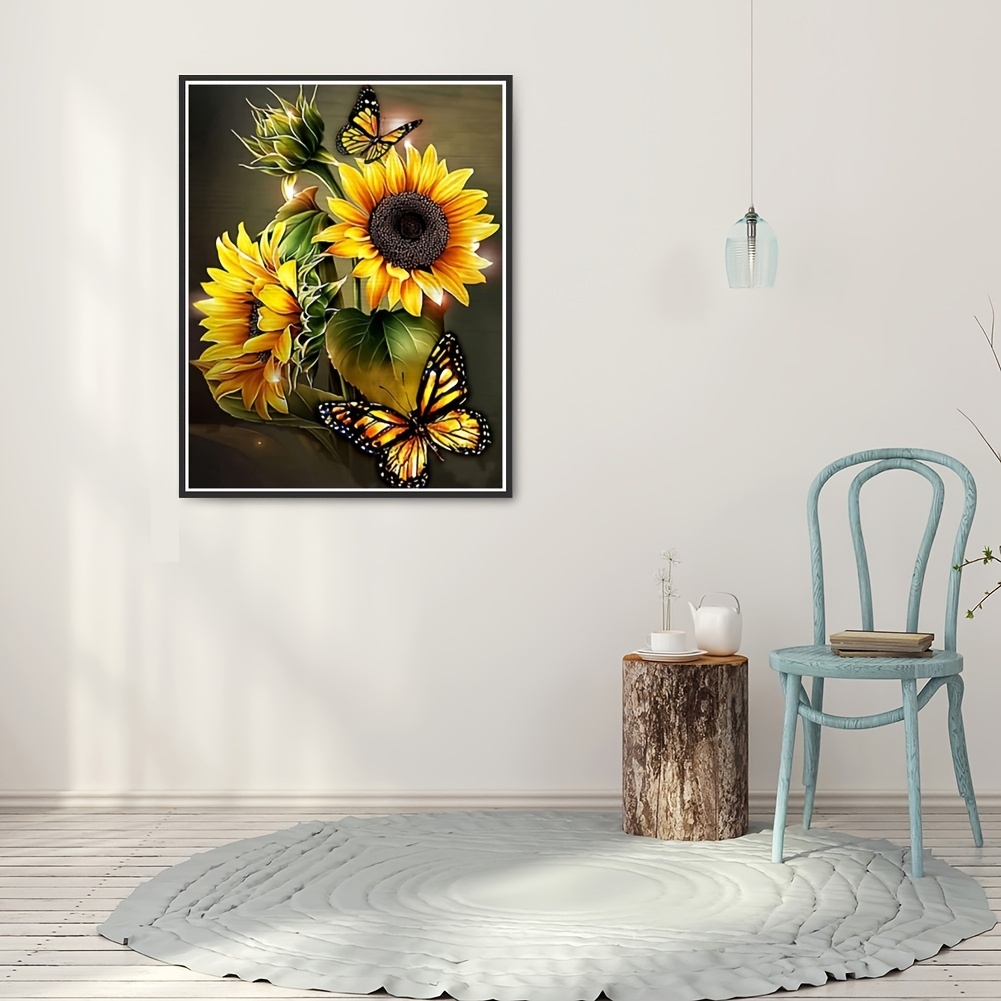 Artificial Diamond Painting Kits Adult Sunflower Artificial - Temu