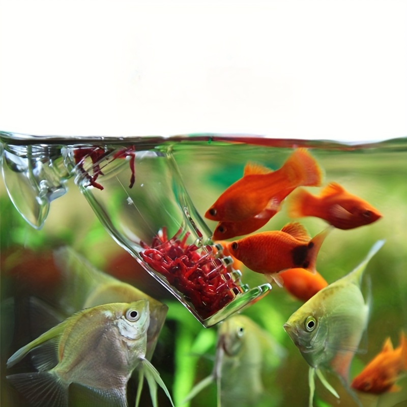 1pcs Acrylic Aquarium Feeder Fish Tank Fish Shrimp Food Live Worm