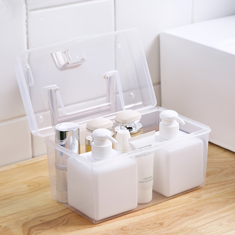 Large Capacity Medicine Storage Box Transparent Portable Vitamin