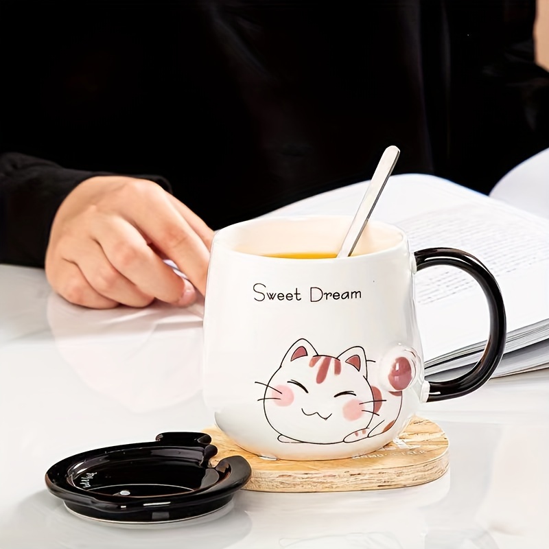 Taza Gato Con Cuchara 3D – Accesorios-Mexicali