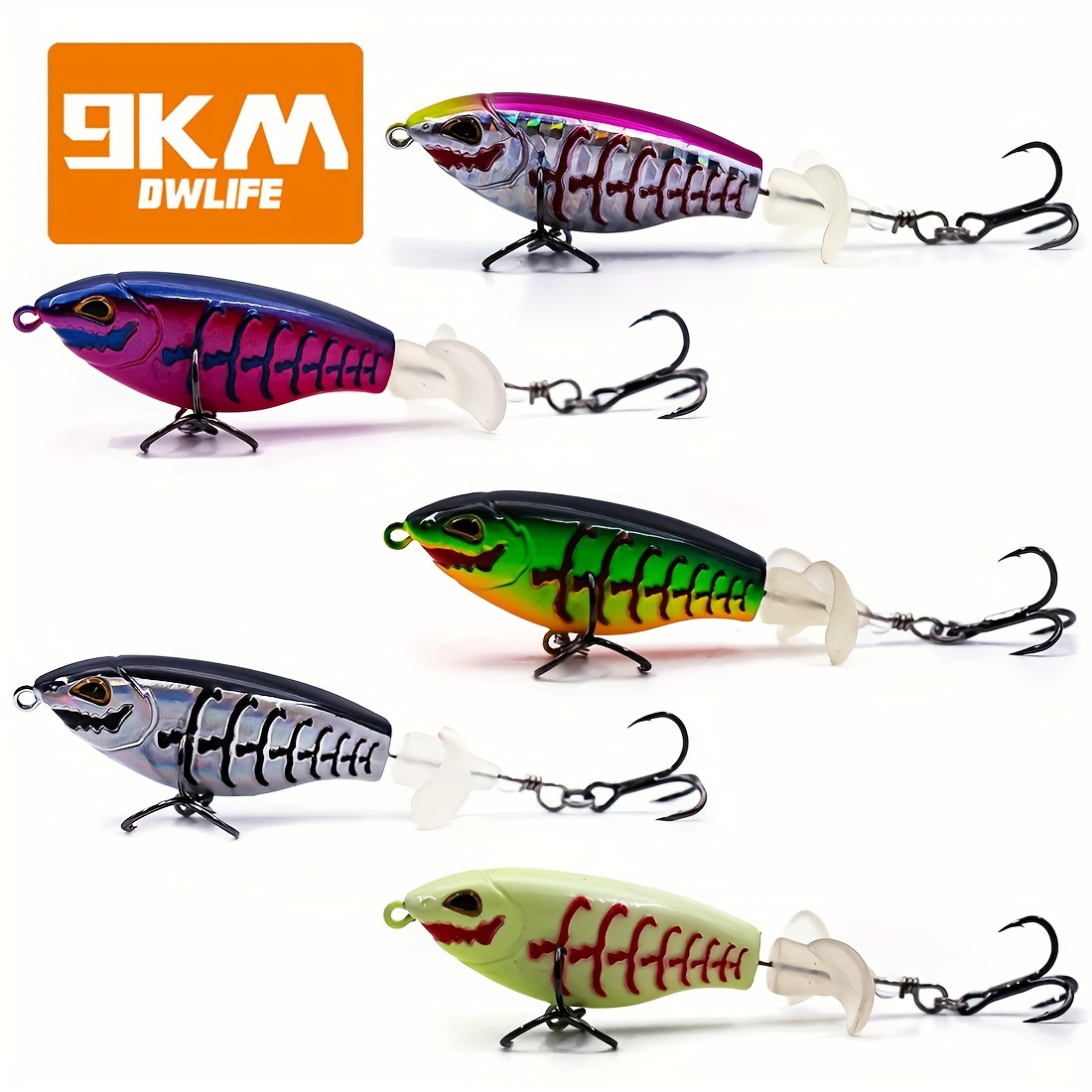 9km Topwater Fishing Lures For Bass, Popper Lure With 3d Eyes And