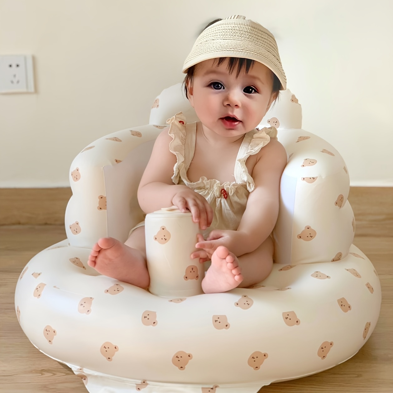 Asiento de bebé, taburete de baño de pie sentado, silla anticaídas, asiento  de aprendizaje, sofá inflable para bebé