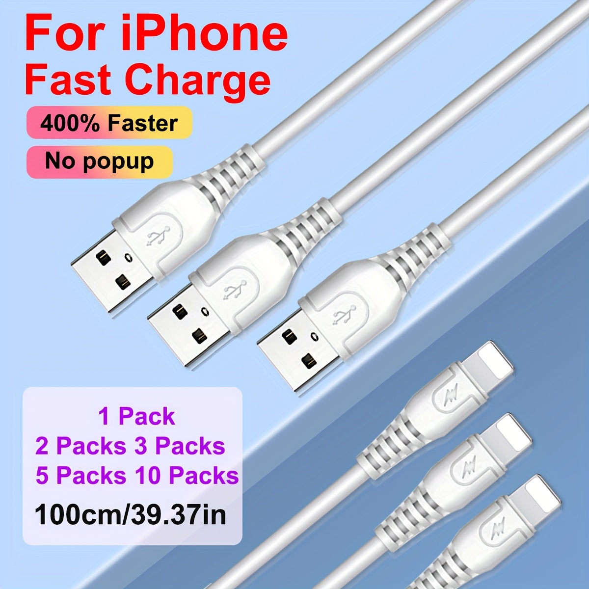  Cargador para iPhone de 3 pies, certificado Apple MFi, cable  Lightning original, paquete de 3 cables de transferencia de sincronización  de datos de carga rápida compatible con iPhone 14/13/12/11 Pro : Electrónica