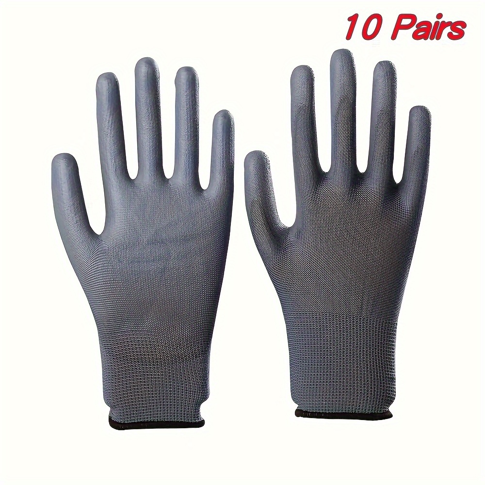 John Pye Auctions - 19 X ANDANDA 6 PAIRS SAFETY WORK GLOVES, GARDENING  GLOVES, SEAMLESS KNIT WORK GLOVES WITH PU COATED, NON SLIP, IDEAL BLACK  WORK GLOVES MEN, MULTI PURPOSE FOR GENERAL