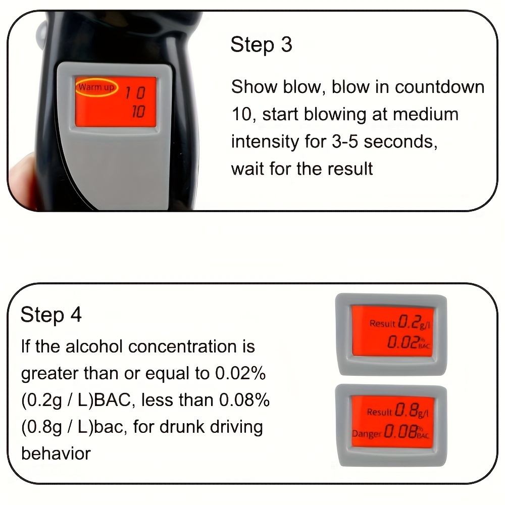 Accurately Test Blood Alcohol Content Digital Breath Alcohol - Temu