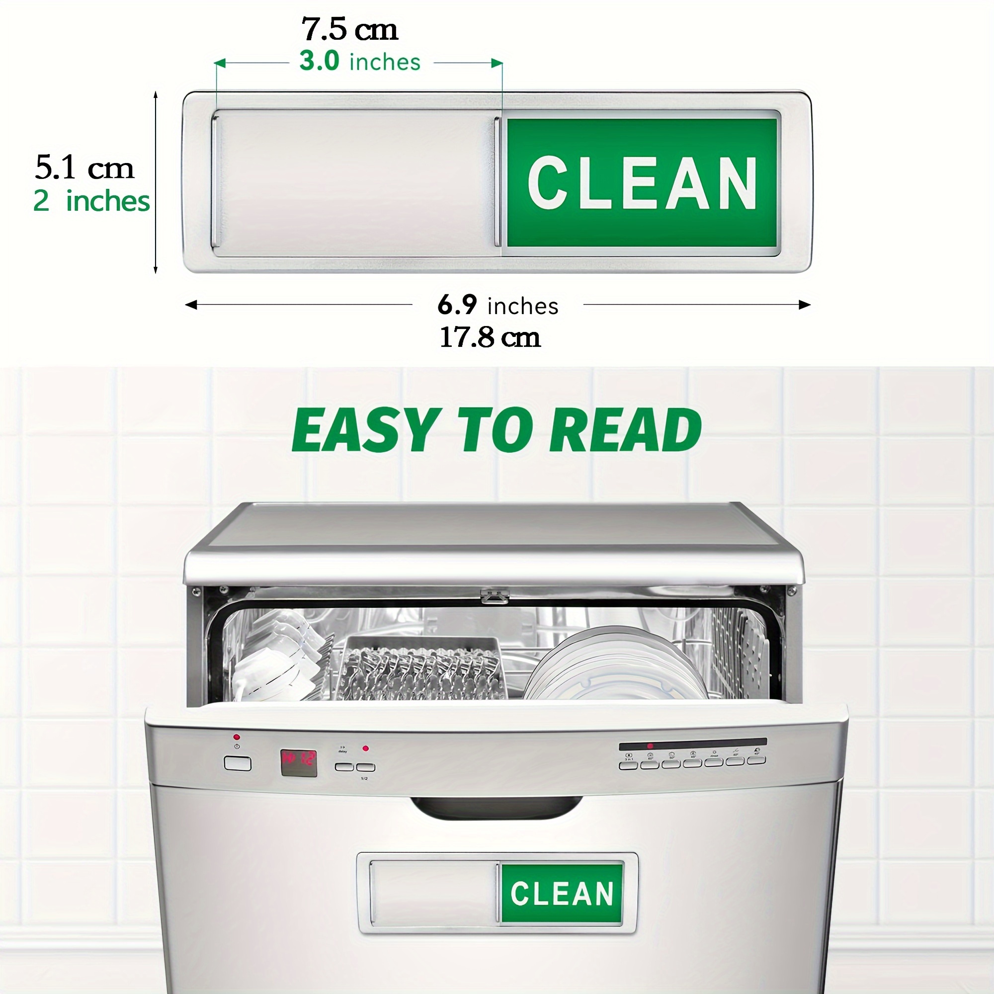 1pc Dishwasher Magnet Clean Dirty Sign, Universal Double-Sided Clean Dirty  Magnet For Dishwasher, Refrigerator Or Washing Machine, Strong Magnetic No  Scratches