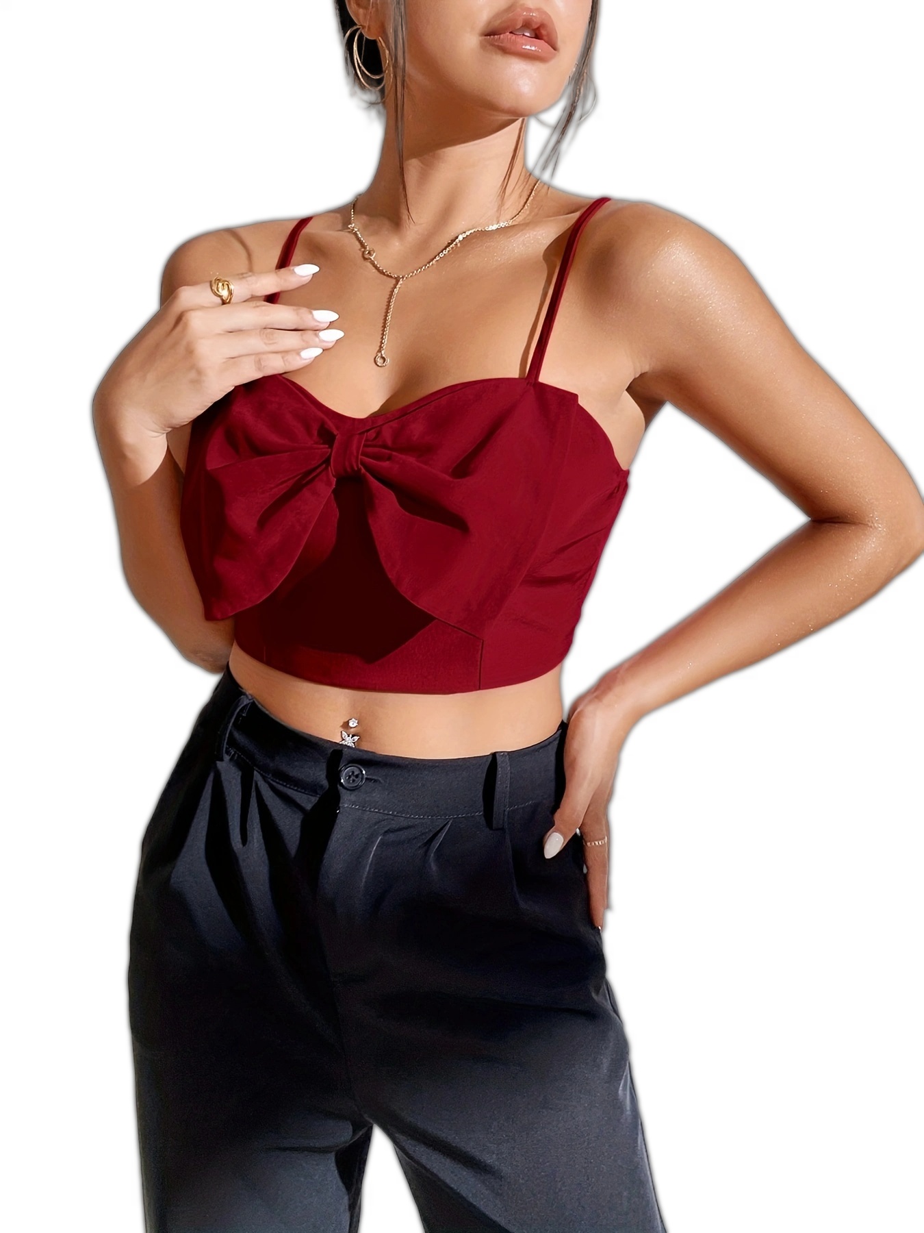 Red & Pink bowtie cami Brand: Colsie (Target) Size: - Depop