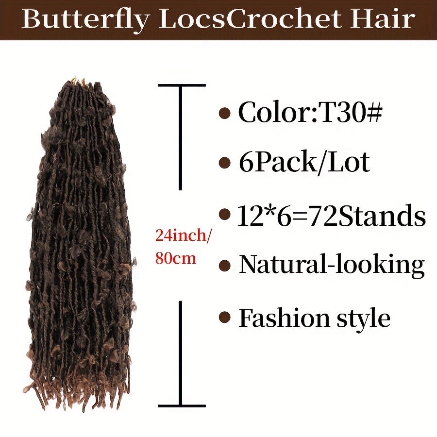Butterfly Locks Crochet Hair Extensions Soft Locs Crochet - Temu