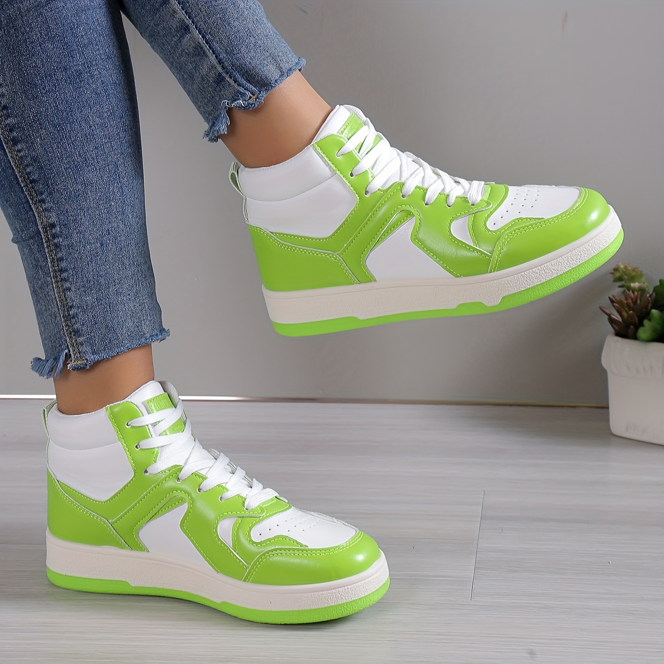 Neon color clearance sports shoes