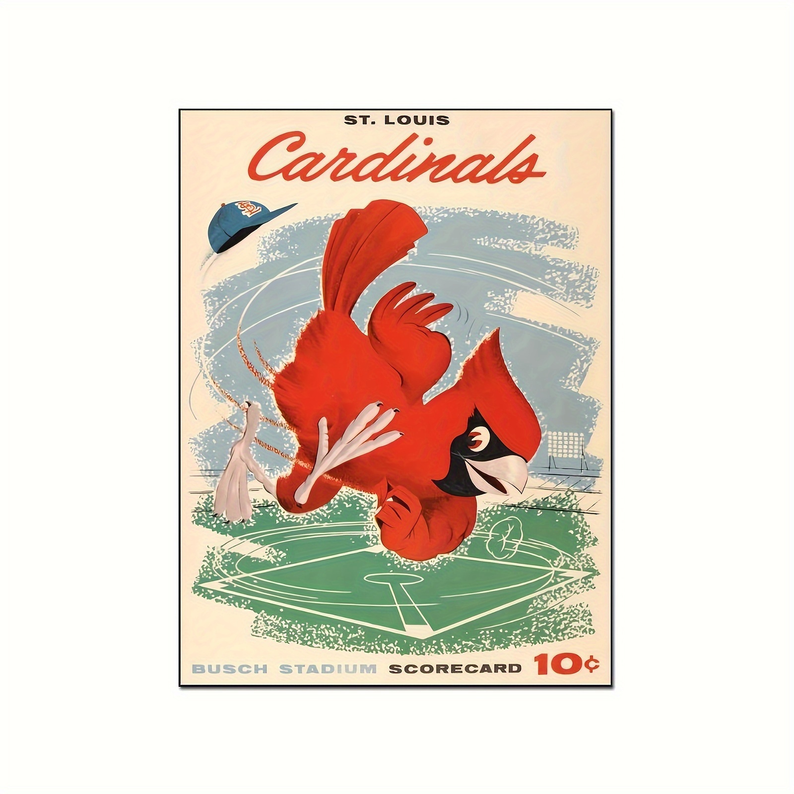 St. Louis Cardinals Print Busch Stadium Poster Baseball Wall 