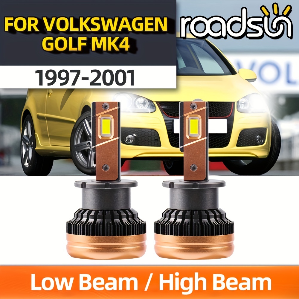For VW Golf Mk6 Original Headlight Clear Halogen 100w Dipped Low Beam Bulbs  12v