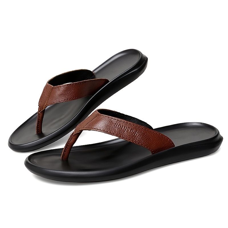 Black Leather Sandals, Thong Sandals for Women, Perfect Summer
