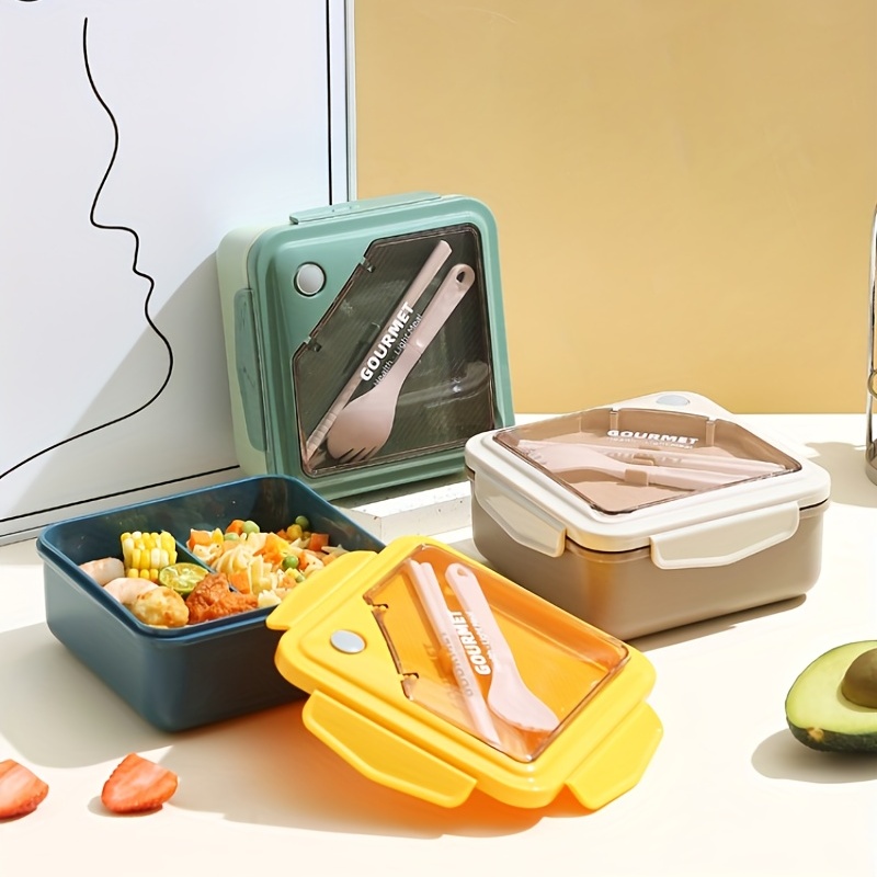 Lunch Container Compartment Buckle Closure Lunch Food Box Leak