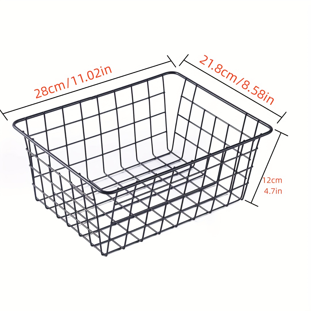 Wire Storage Baskets, Household Pantry Baskets, Wire Baskets For Organizing  Countertop, Closet And Bedroom, Make Life Tidier Metal Basket, Household  Bathroom Kitchen Supplies - Temu