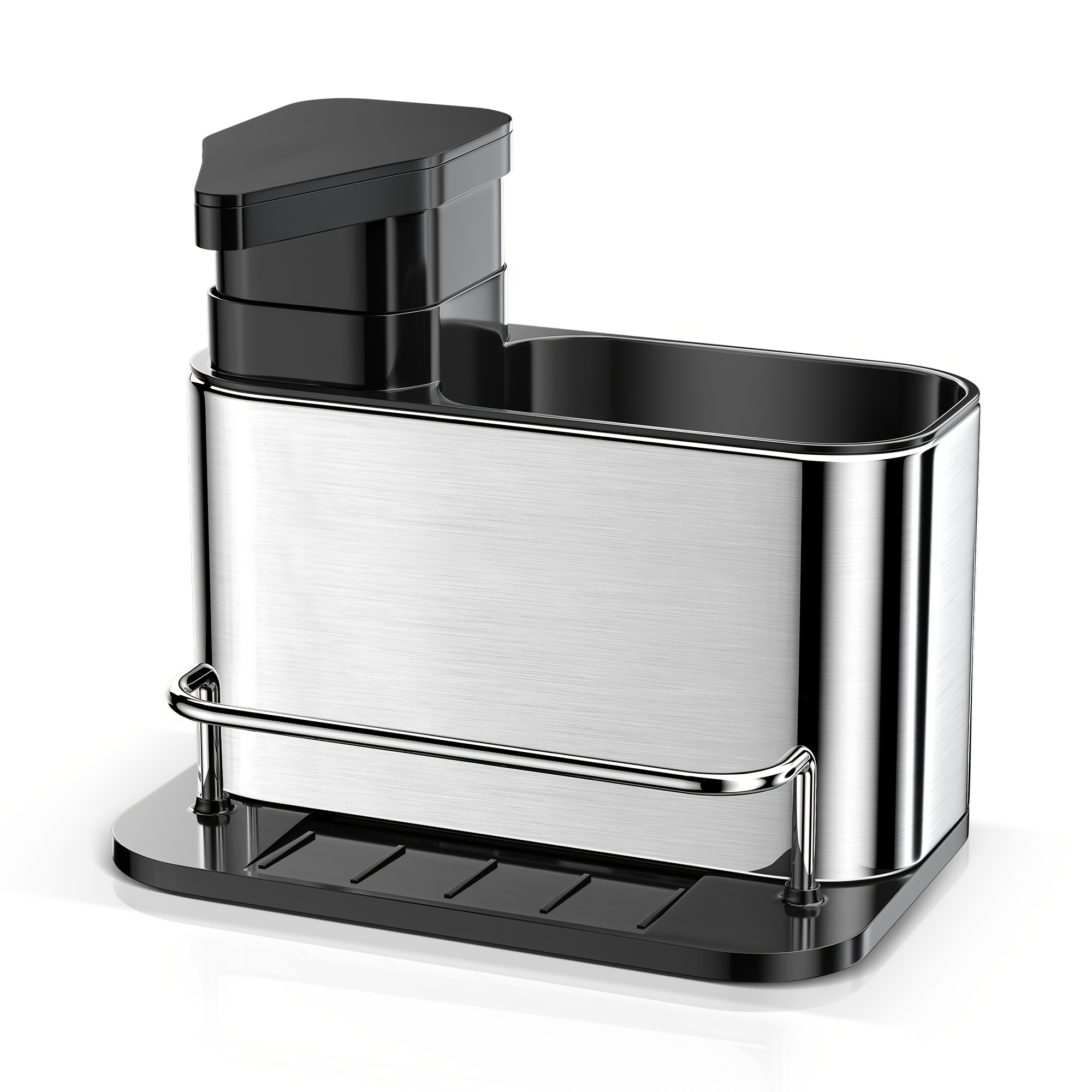 Kitchen Soap Dispenser Caddy, 304 Stainless Steel Sponge Holder