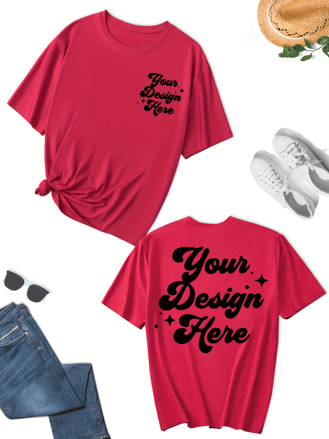 Plus Size Letter Print T shirt Casual Crew Neck Short Sleeve - Temu ...