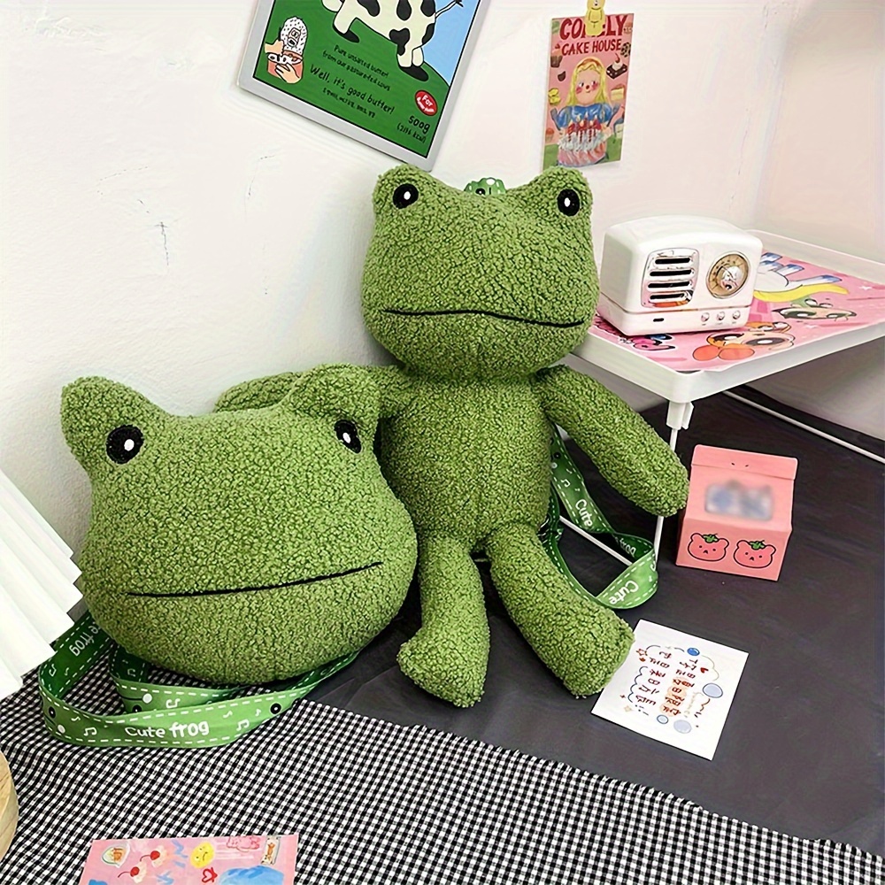 3 Pcs Frog Stuff] Frog Plush Hat Bag Cartoon Purse - Nepal