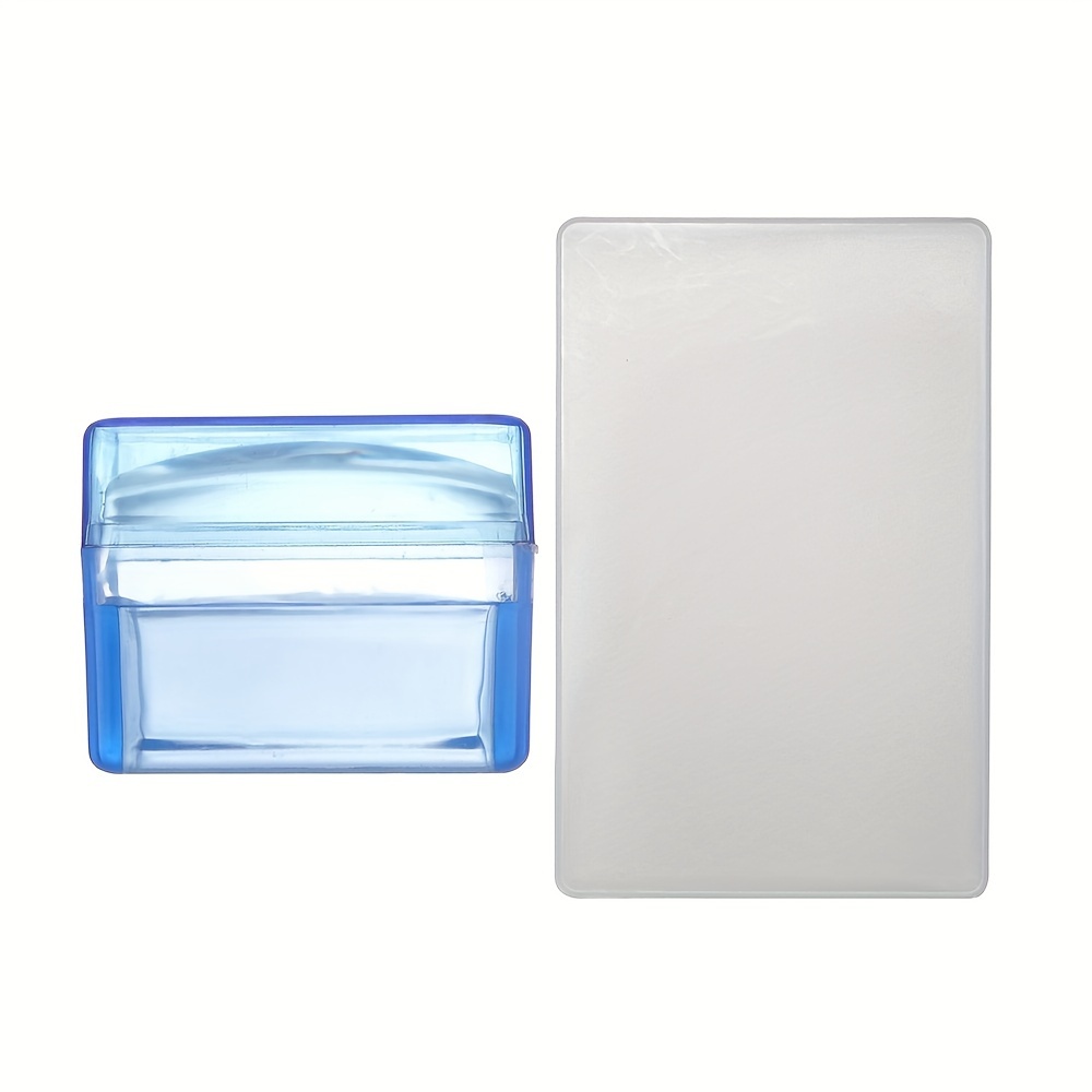 Rectangle Clear Silicone Nail Art Stamper With Scraper Nail - Temu