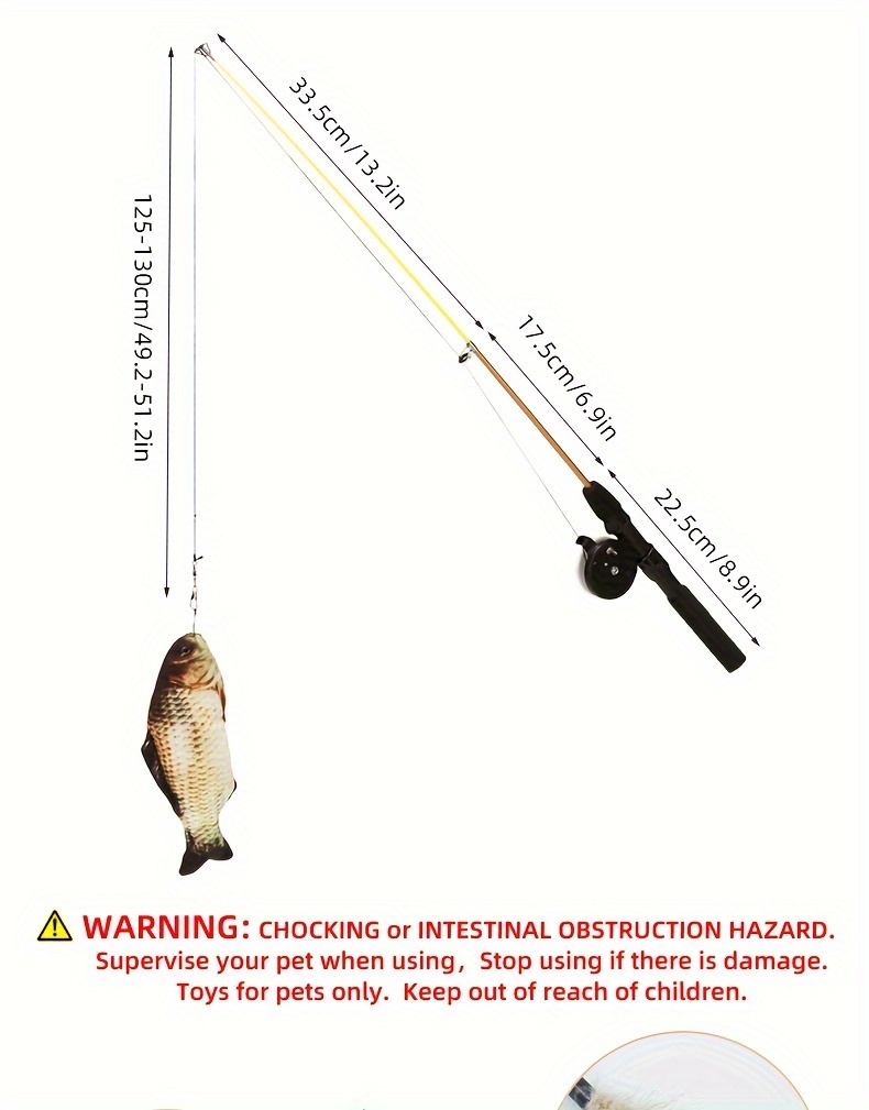 Keep Cat Happy Entertained Interactive Fishing Rod Toy! - Temu Canada