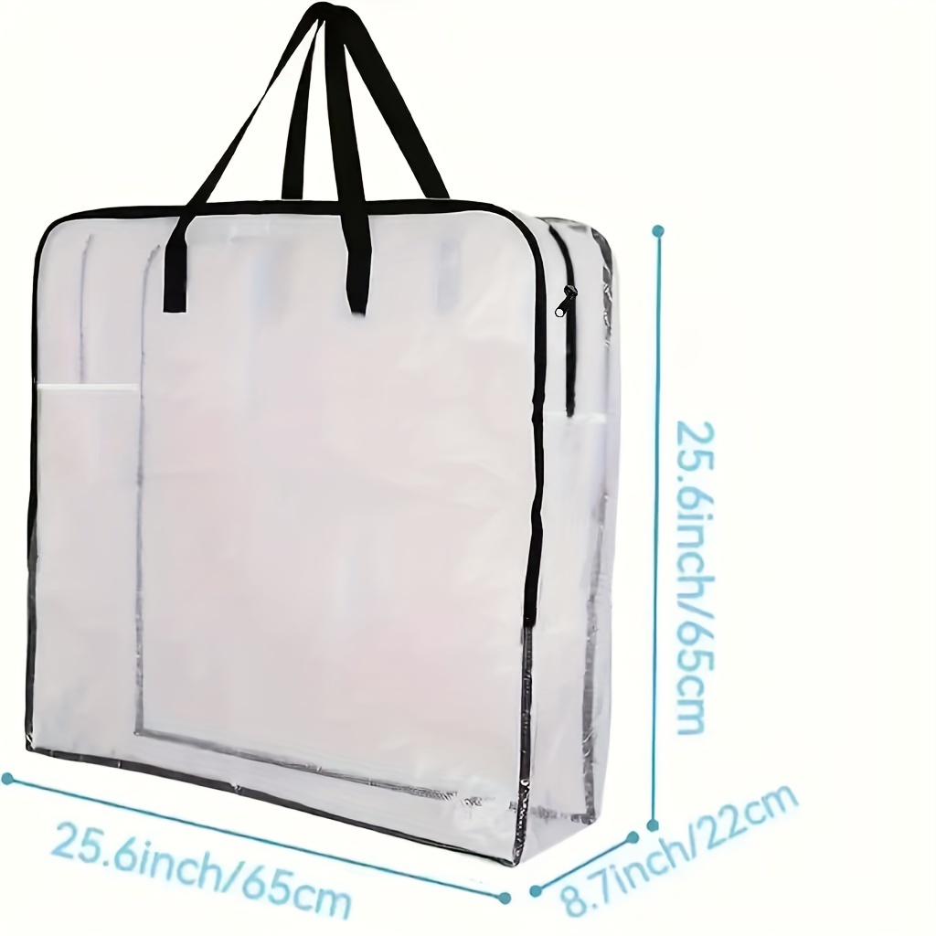 Over-Sized Clear Storage Bag with Strong Handles and Zippers - Veno Bags