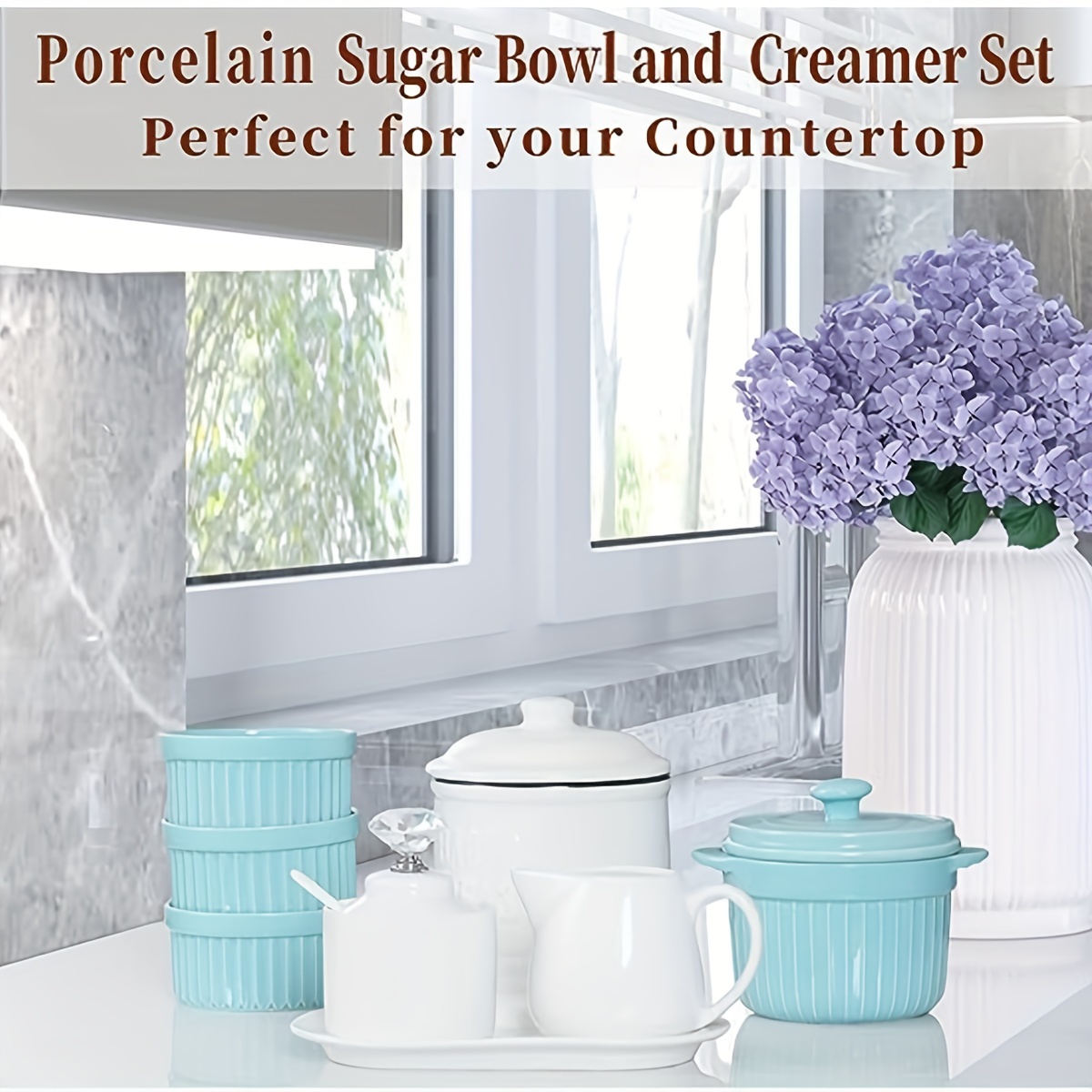 Haifle Cream And Sugar Sets, Sugar And Creamer Set With Lids, Milk And  Sugar Serving Set, Creamer Container, Sugar Bowl SetDecoration For