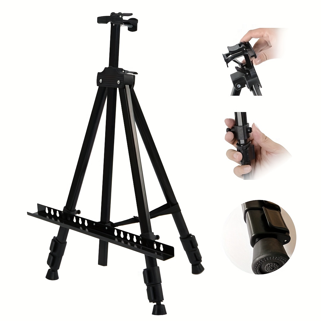 1pc Easel Stand, Black Tripod For Wedding Signs And Posters Welcome Board  Stand, Adjustable Metal Painting Easel, Shop On Temu And Start Saving