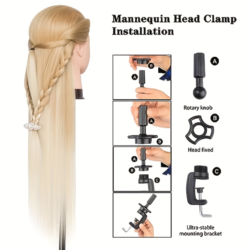 Mannequin Head Hair Mannequin With Synthetic Hair Manikin - Temu