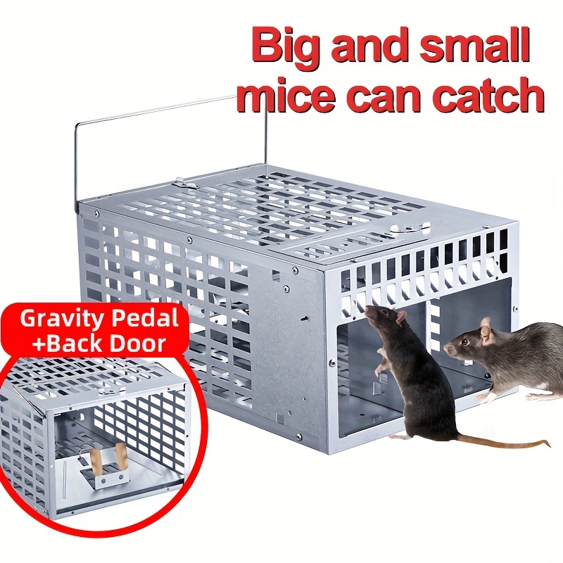 Mouse Trap Iron Rodent Mice Catch Cage Automatic Locking For - Temu