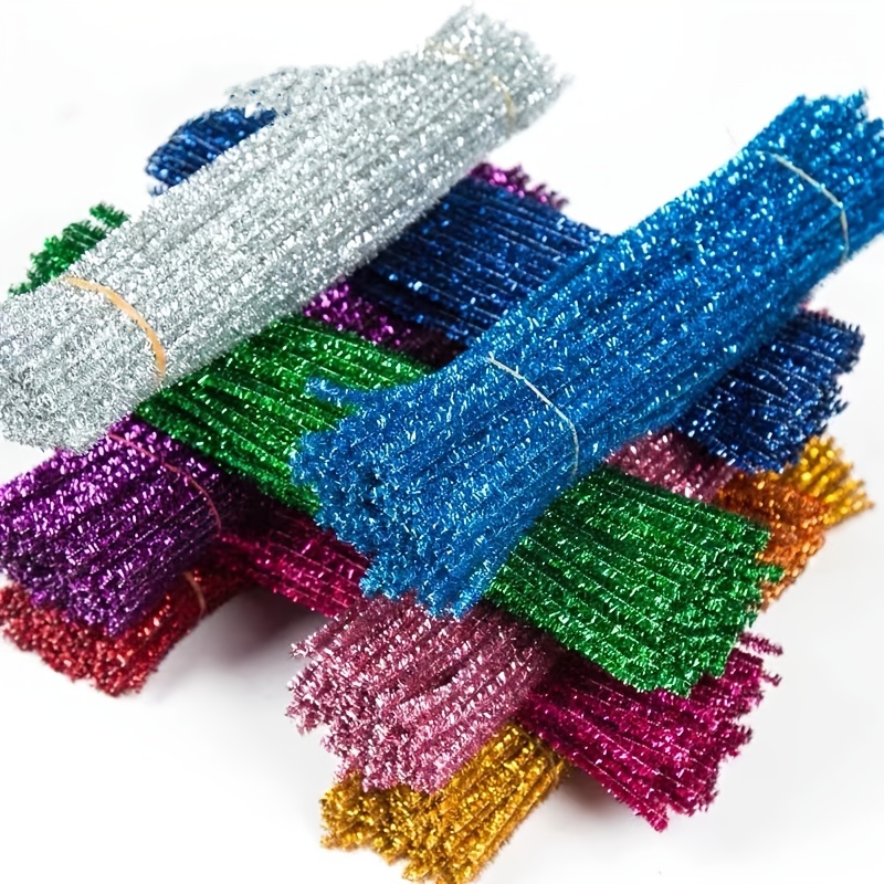 Glitter Sparkle Pipe Cleaners Craft Chenille Stems Chenille - Temu Germany