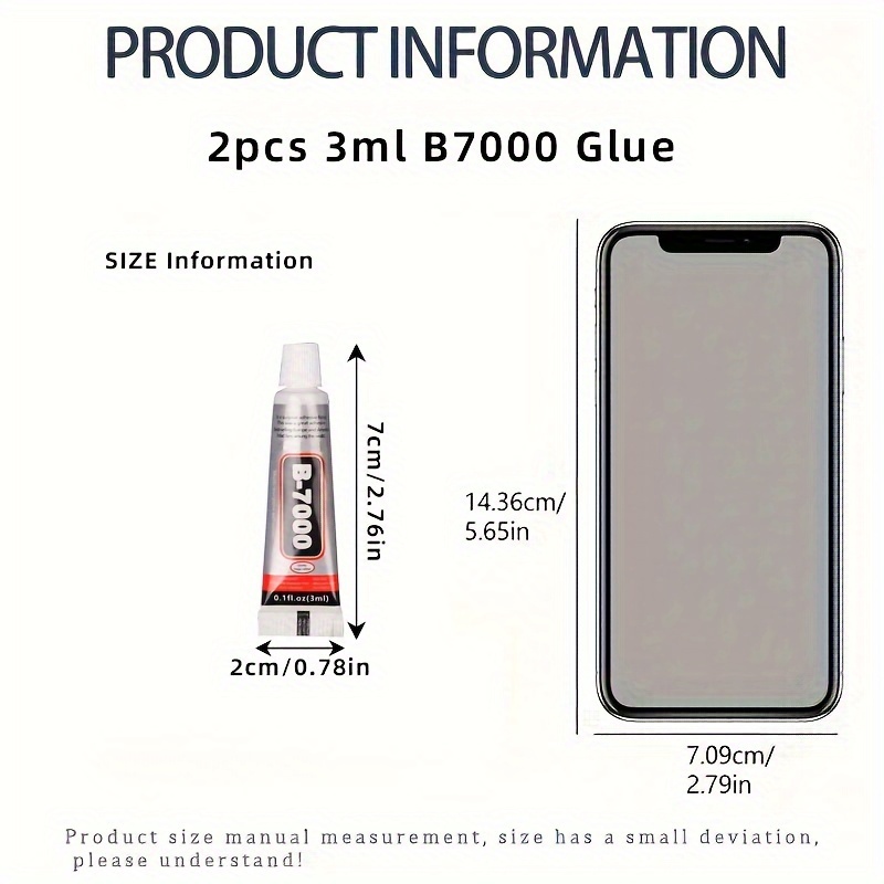 1/3/5 PCS B-7000 Glue Multi-Purpose Adhesive Phone Frame Bumper Jewelry  50/110ml