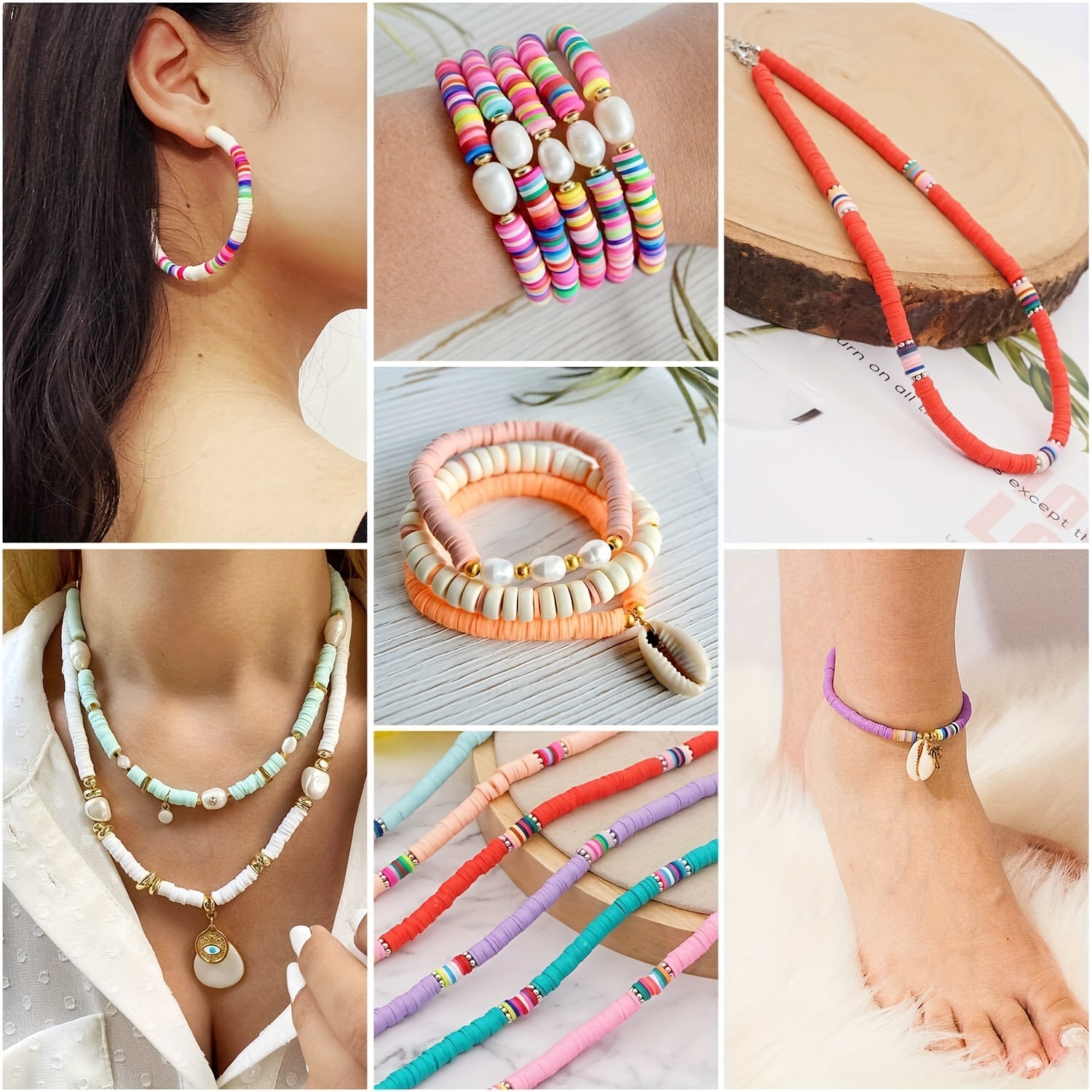 Polymer Clay Bead Set for Bracelet Making