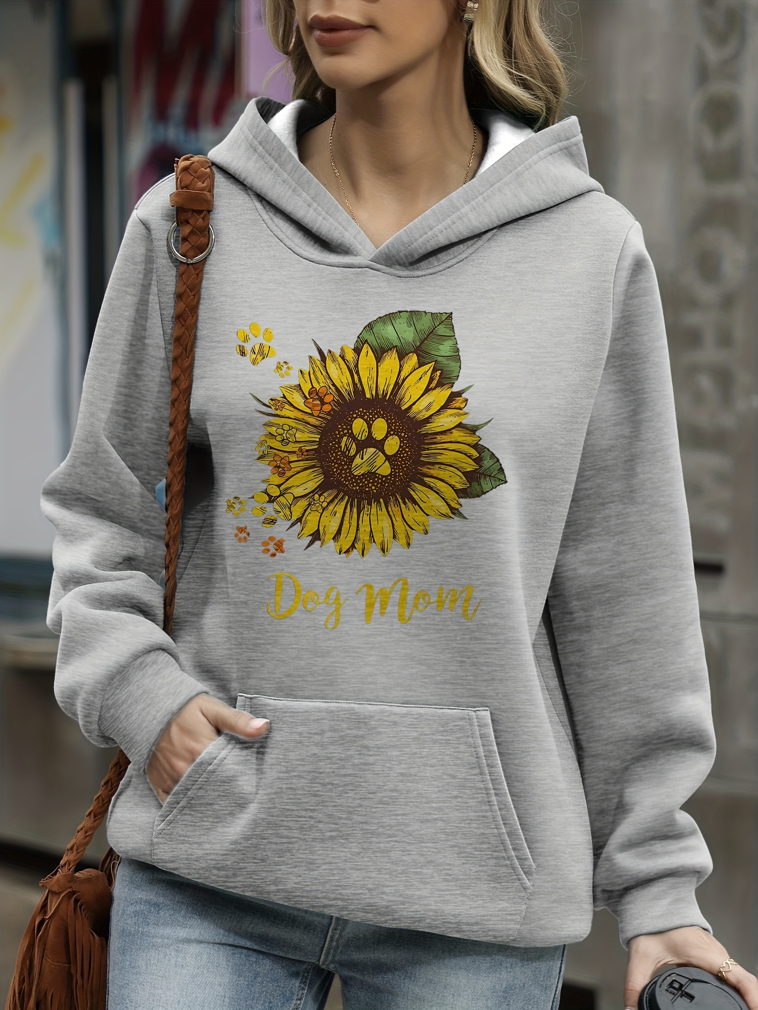 Dog mom outlet sunflower hoodie