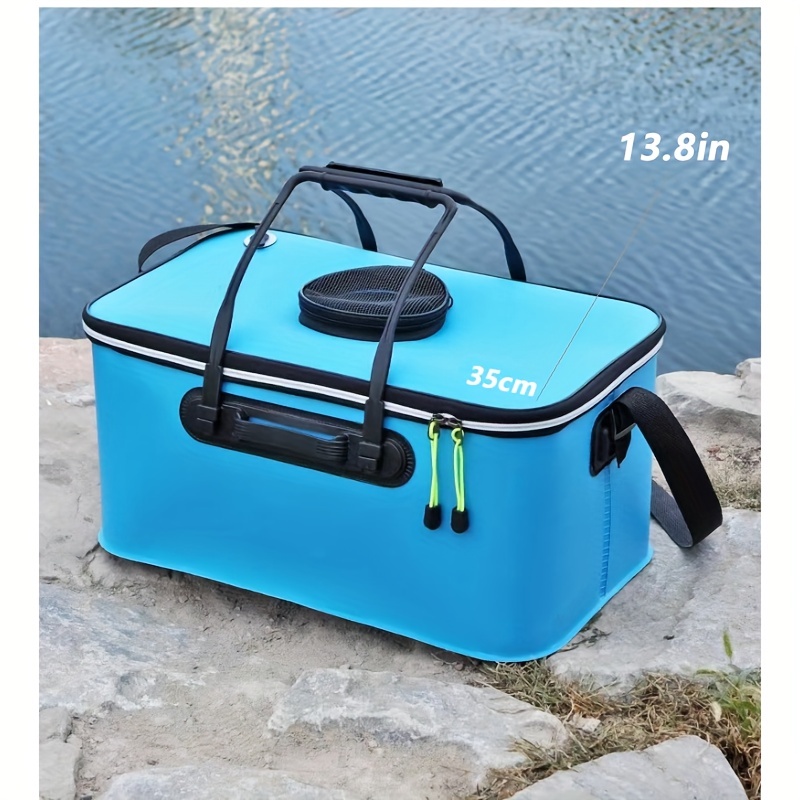 Fishing Bucket, Foldable Fishing Bait Bucket, Multifunctional Portable  Folding Fishing Minnow Bucket Fish Live Bait Container, Outdoor Camping EVA